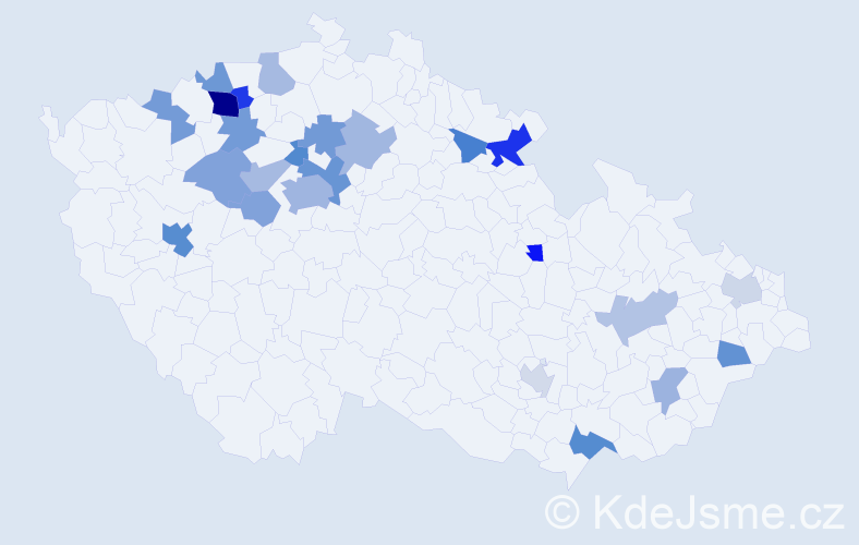 Jméno: 'Irča', počet výskytů 42 v celé ČR