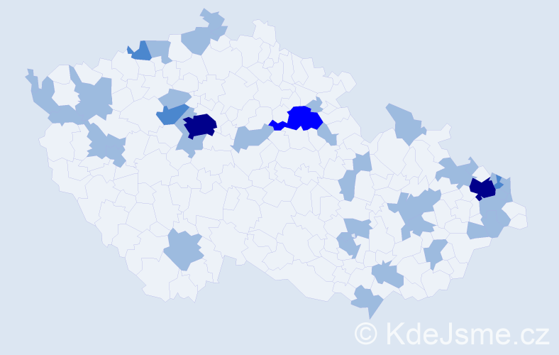 Jméno: 'Iréna', počet výskytů 53 v celé ČR