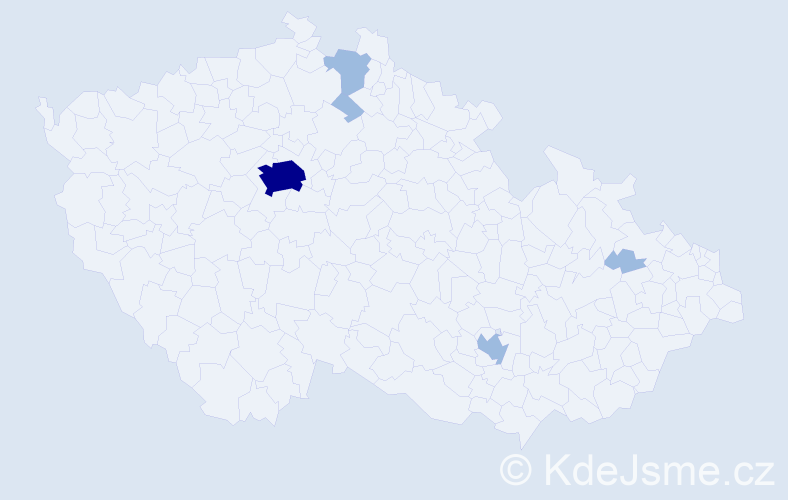 Jméno: 'Gergely', počet výskytů 8 v celé ČR