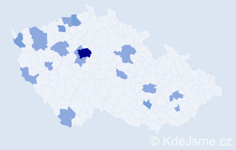 Jméno: 'Luc', počet výskytů 29 v celé ČR