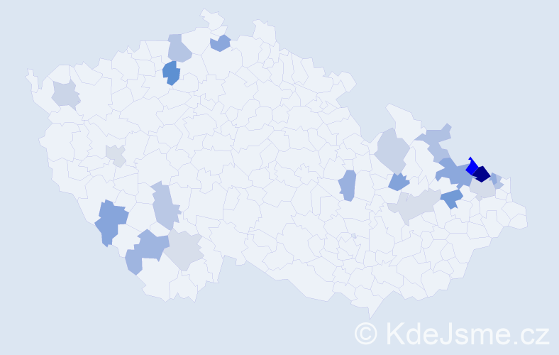 Jméno: 'Waltrauda', počet výskytů 34 v celé ČR