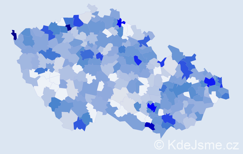 Jméno: 'Kristína', počet výskytů 942 v celé ČR