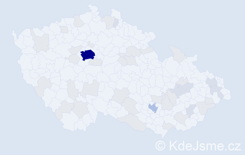 Jméno: 'Mirjana', počet výskytů 90 v celé ČR