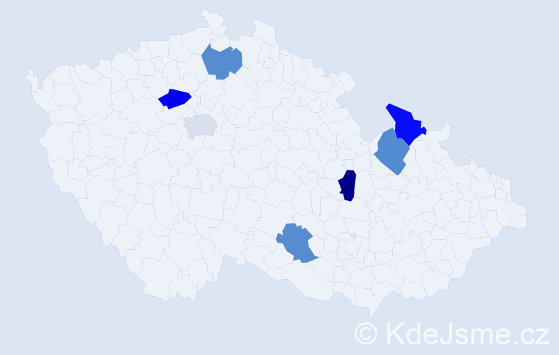 Jméno: 'Matěj Karel', počet výskytů 7 v celé ČR