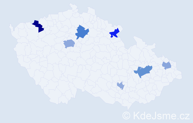 Jméno: 'Pawel Jan', počet výskytů 9 v celé ČR