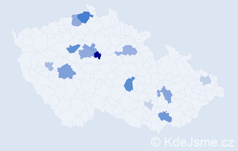 Jméno: 'Arsen', počet výskytů 22 v celé ČR