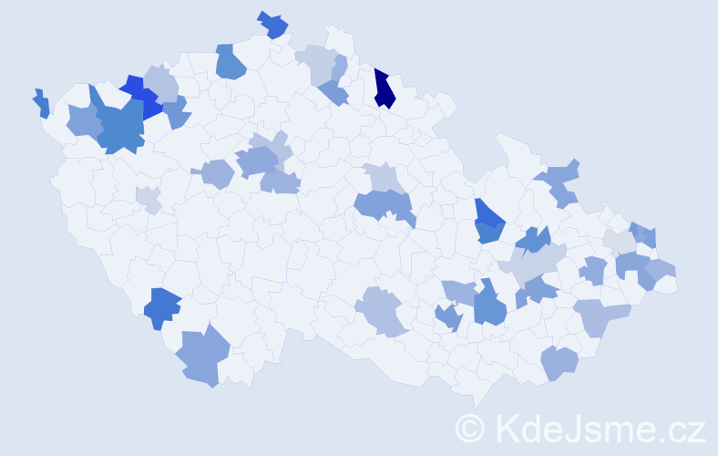 Jméno: 'Astrid', počet výskytů 77 v celé ČR