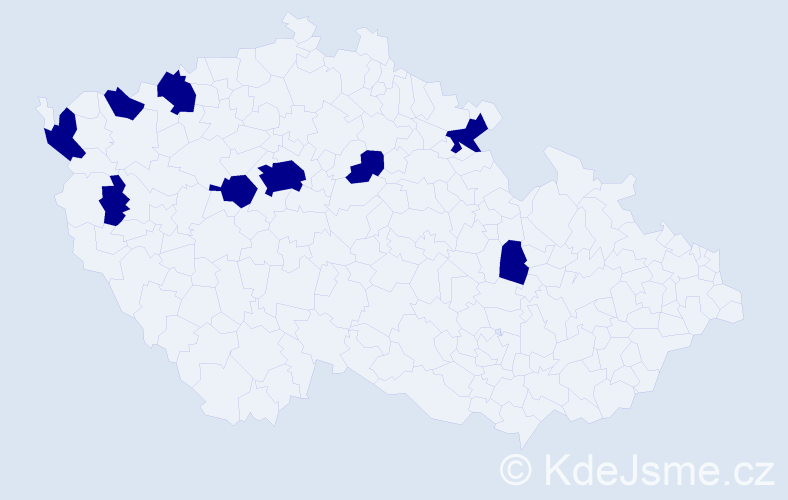 Jméno: 'Klavdija', počet výskytů 9 v celé ČR