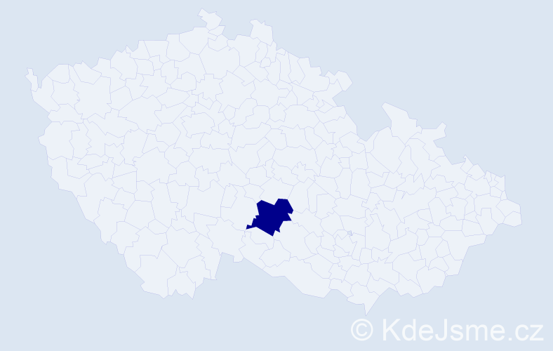 Jméno: 'Kévin', počet výskytů 1 v celé ČR