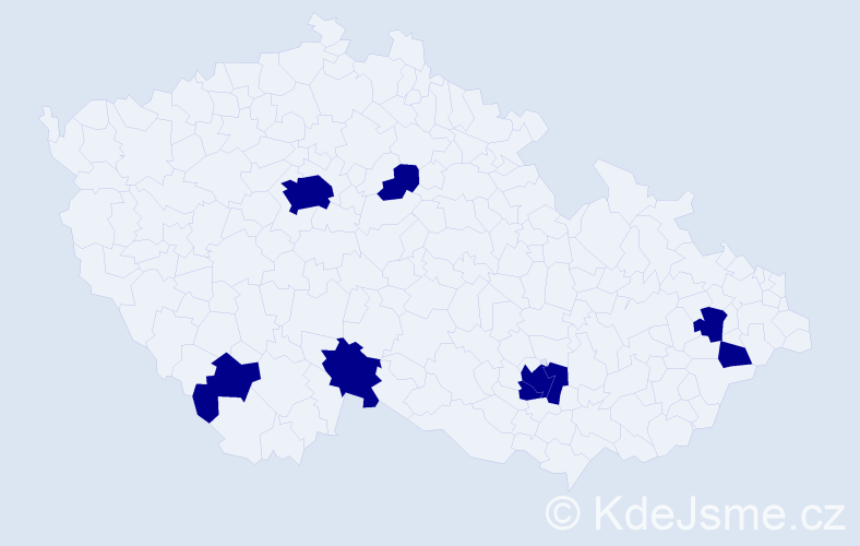 Jméno: 'Kadir', počet výskytů 8 v celé ČR