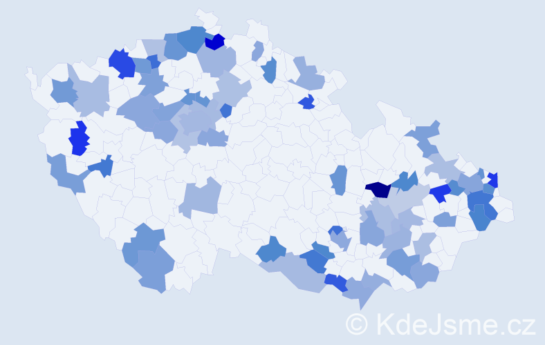 Jméno: 'Maroš', počet výskytů 98 v celé ČR