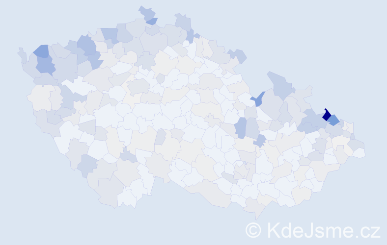 Jméno: 'Herbert', počet výskytů 642 v celé ČR