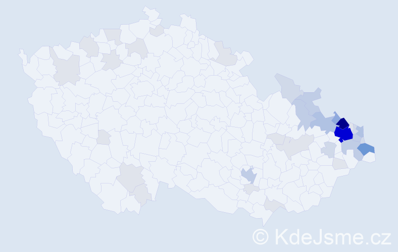 Jméno: 'Edeltruda', počet výskytů 122 v celé ČR