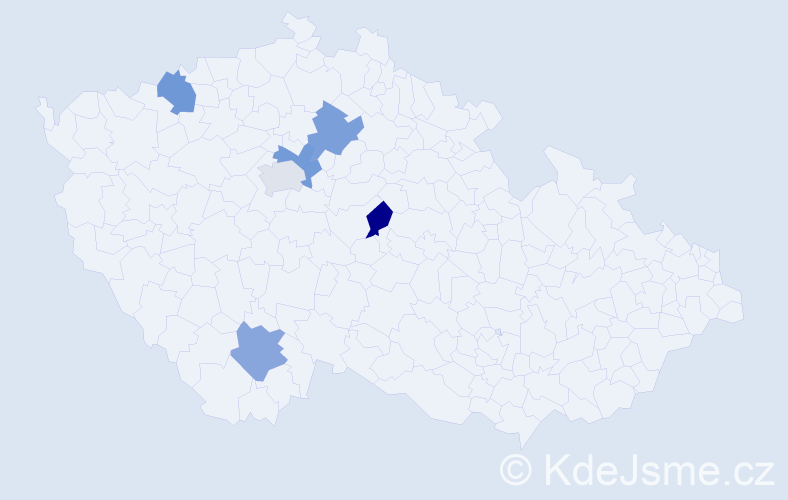 Jméno: 'Nicky', počet výskytů 6 v celé ČR
