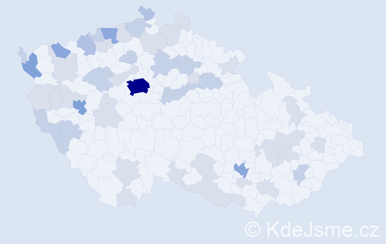 Jméno: 'Chien', počet výskytů 108 v celé ČR
