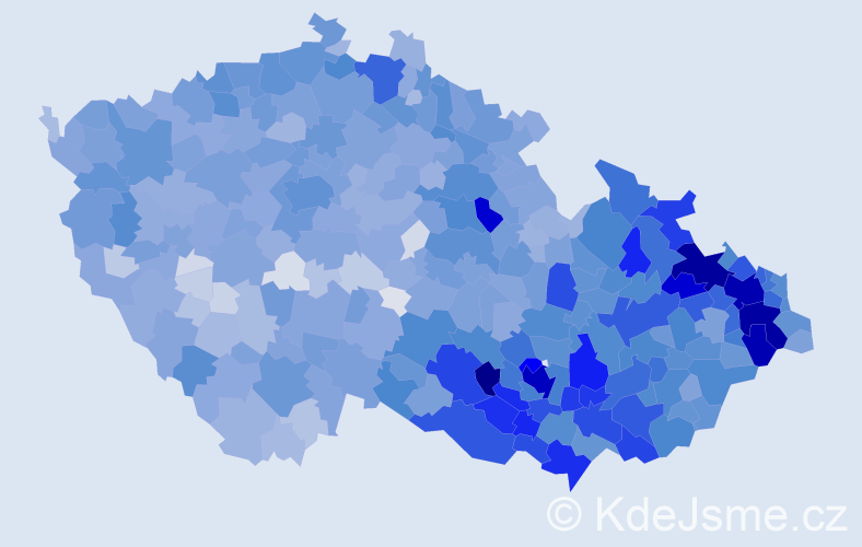 Jméno: 'Vítězslav', počet výskytů 9744 v celé ČR