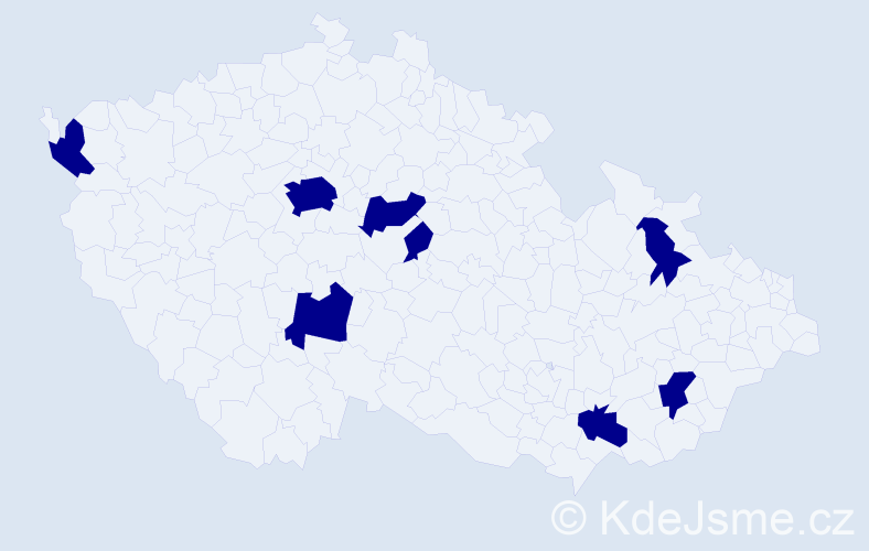 Jméno: 'Jan Mikuláš', počet výskytů 8 v celé ČR