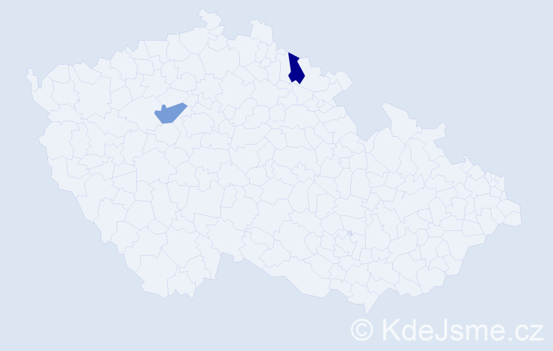 Jméno: 'Sara Anna', počet výskytů 2 v celé ČR