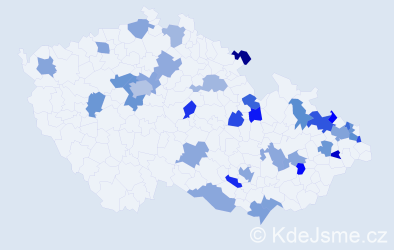 Jméno: 'Megan', počet výskytů 48 v celé ČR