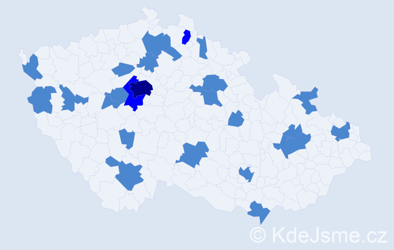 Jméno: 'Adam Josef', počet výskytů 31 v celé ČR