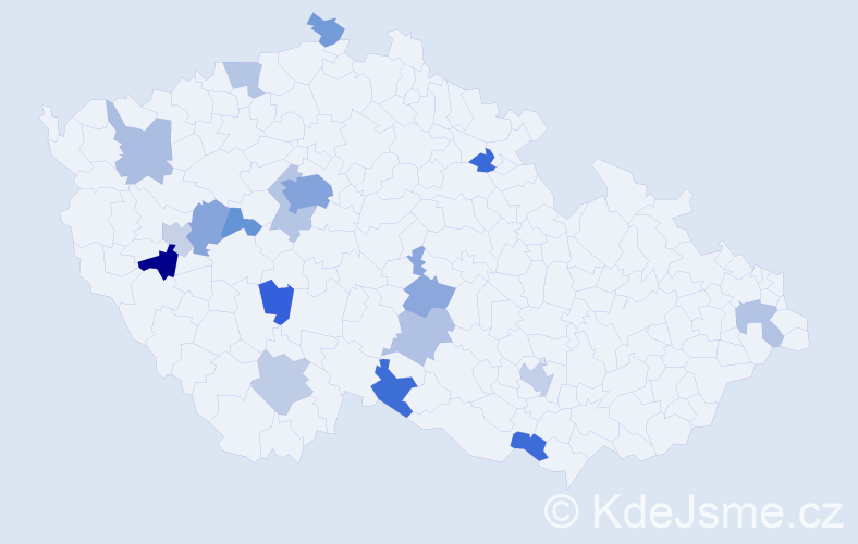 Jméno: 'Guido', počet výskytů 34 v celé ČR