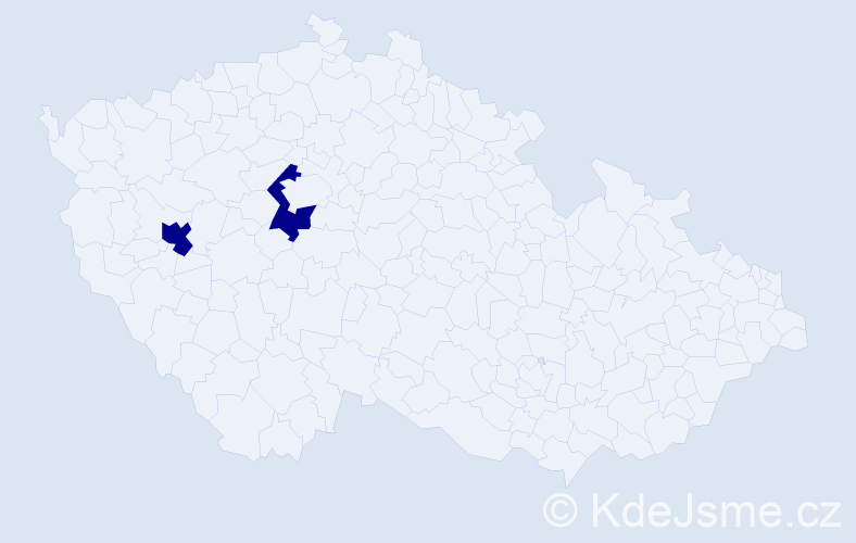 Jméno: 'Bistra', počet výskytů 2 v celé ČR