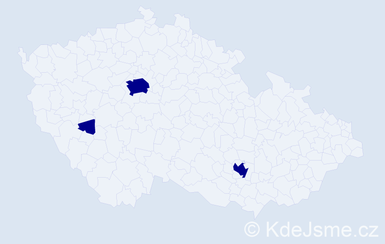 Jméno: 'Radola', počet výskytů 3 v celé ČR