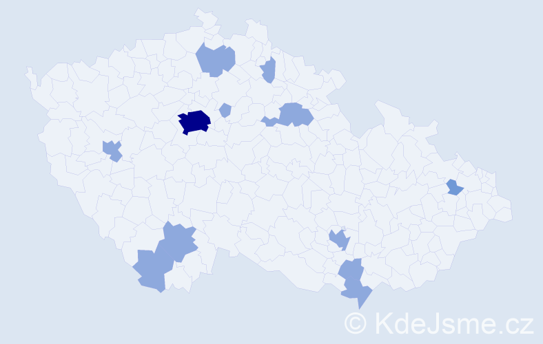 Jméno: 'Meda', počet výskytů 18 v celé ČR