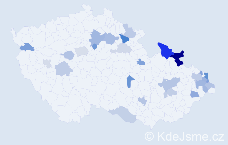 Jméno: 'Vasilis', počet výskytů 52 v celé ČR