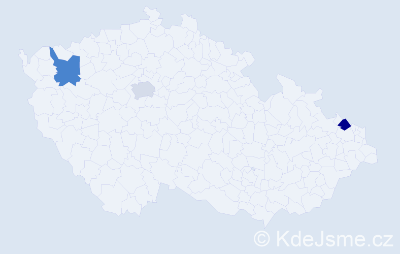 Jméno: 'Trauta', počet výskytů 3 v celé ČR