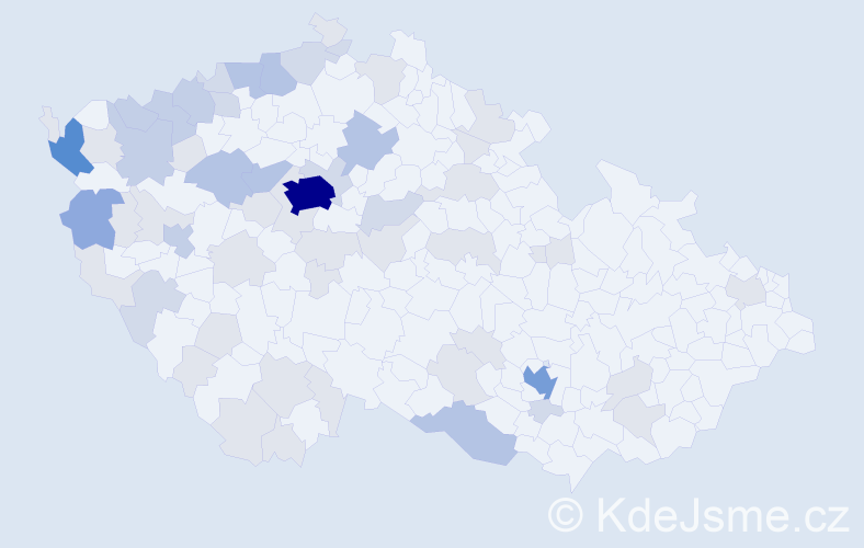 Jméno: 'Khanh', počet výskytů 150 v celé ČR
