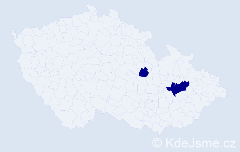 Jméno: 'Rozárie Ella', počet výskytů 2 v celé ČR
