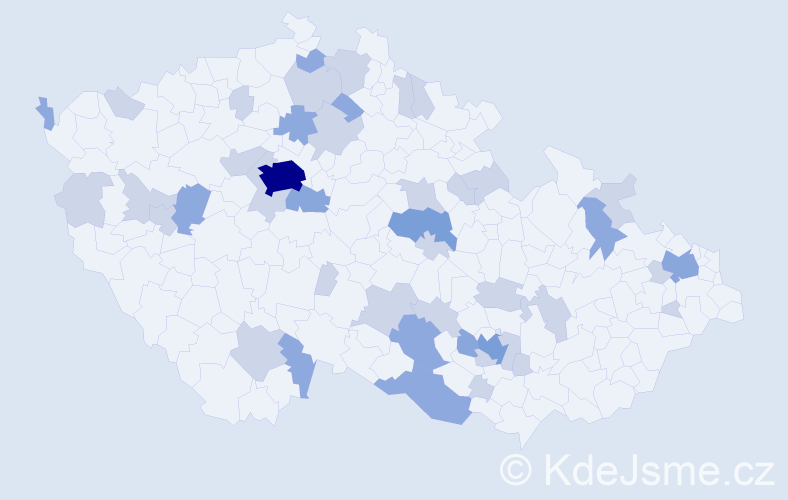 Jméno: 'Soběslav', počet výskytů 77 v celé ČR