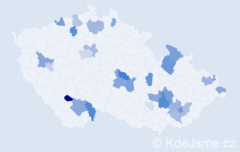 Jméno: 'Neli', počet výskytů 38 v celé ČR