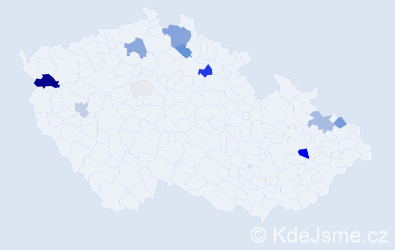 Jméno: 'Dětřich', počet výskytů 13 v celé ČR
