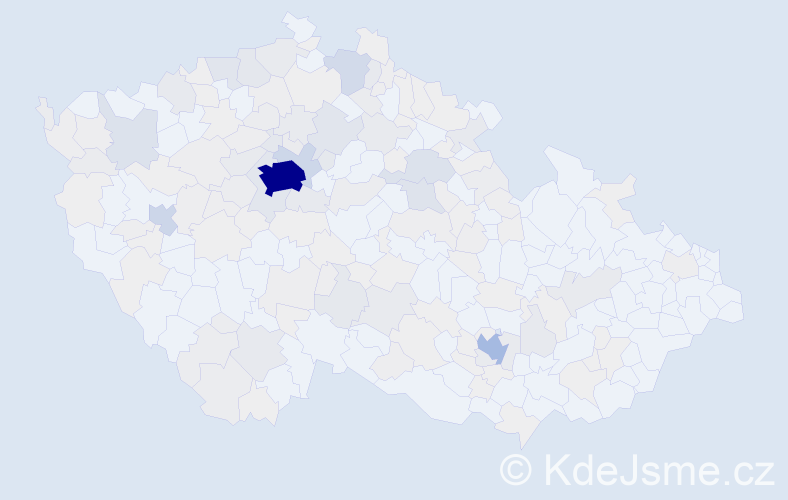 Jméno: 'Ganna', počet výskytů 731 v celé ČR