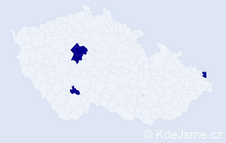 Jméno: 'Issa', počet výskytů 4 v celé ČR