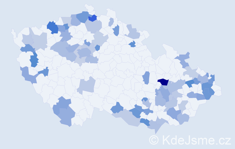 Jméno: 'Maroš', počet výskytů 104 v celé ČR