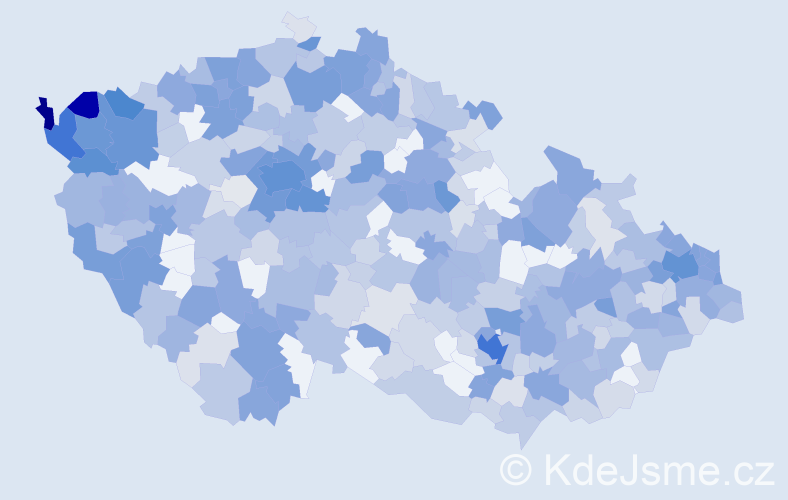 Jméno: 'Sarah', počet výskytů 1201 v celé ČR