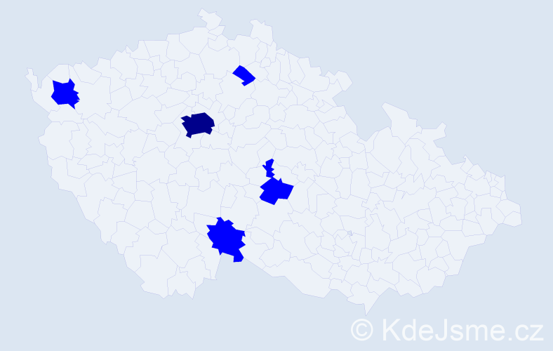 Jméno: 'Nela Michaela', počet výskytů 6 v celé ČR
