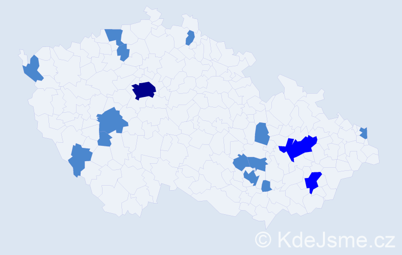 Jméno: 'Alexia', počet výskytů 20 v celé ČR