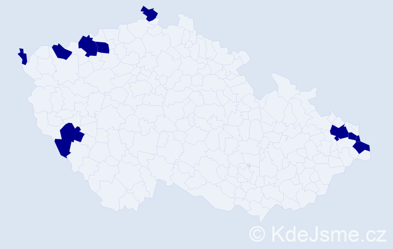 Jméno: 'Ignac', počet výskytů 10 v celé ČR