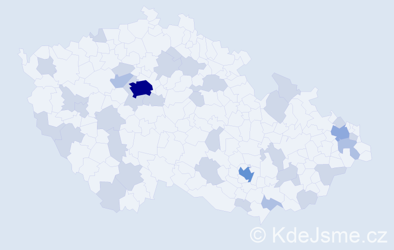 Jméno: 'Rebeca', počet výskytů 60 v celé ČR