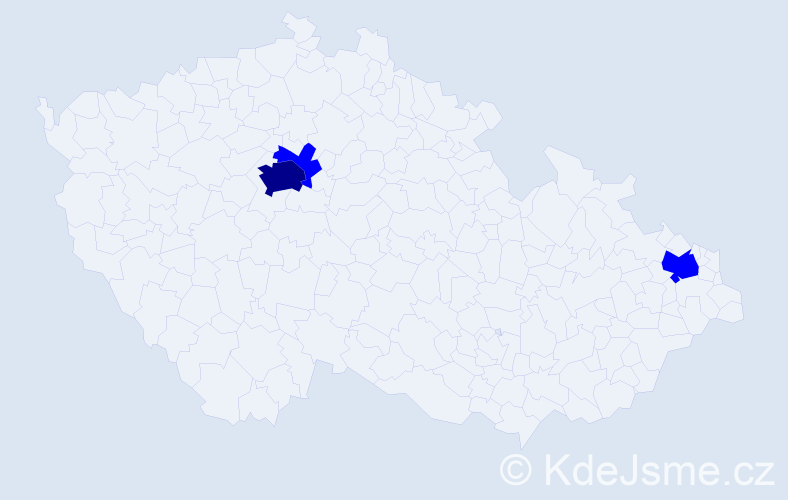 Jméno: 'Zhou', počet výskytů 4 v celé ČR