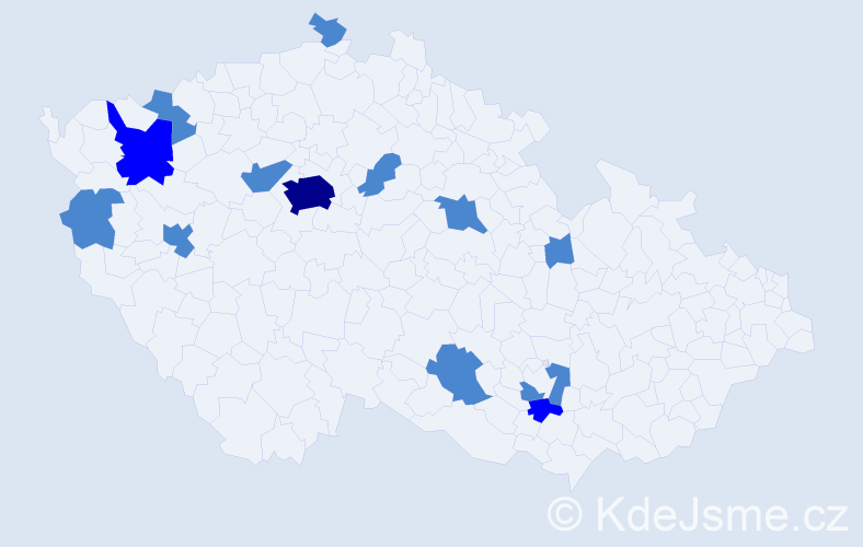 Jméno: 'Nestor', počet výskytů 17 v celé ČR