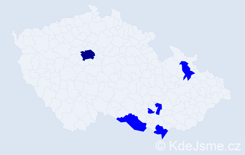 Jméno: 'Edis', počet výskytů 6 v celé ČR