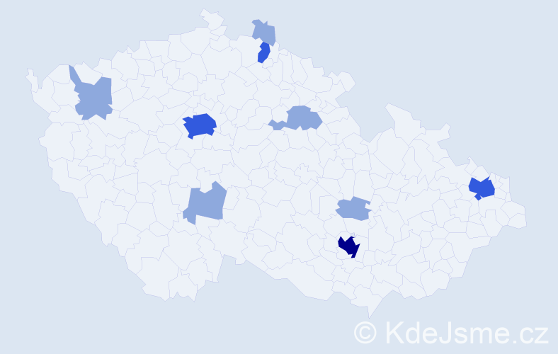 Jméno: 'Borislav', počet výskytů 19 v celé ČR