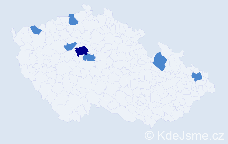 Jméno: 'Nhung', počet výskytů 9 v celé ČR