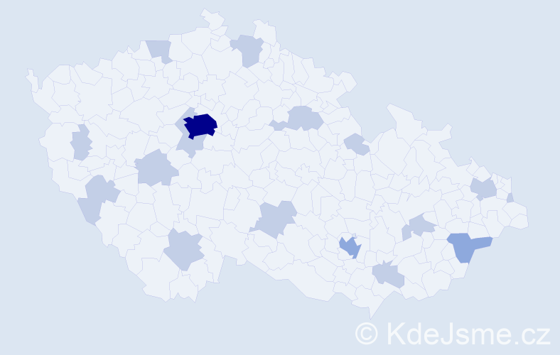 Jméno: 'Áron', počet výskytů 29 v celé ČR