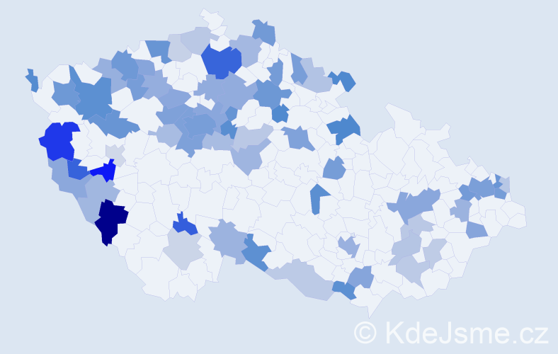 Jméno: 'Jurij', počet výskytů 134 v celé ČR